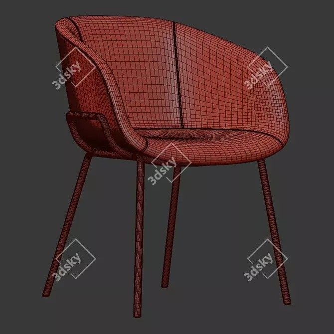 Elegant Feston Chair 3D model image 4