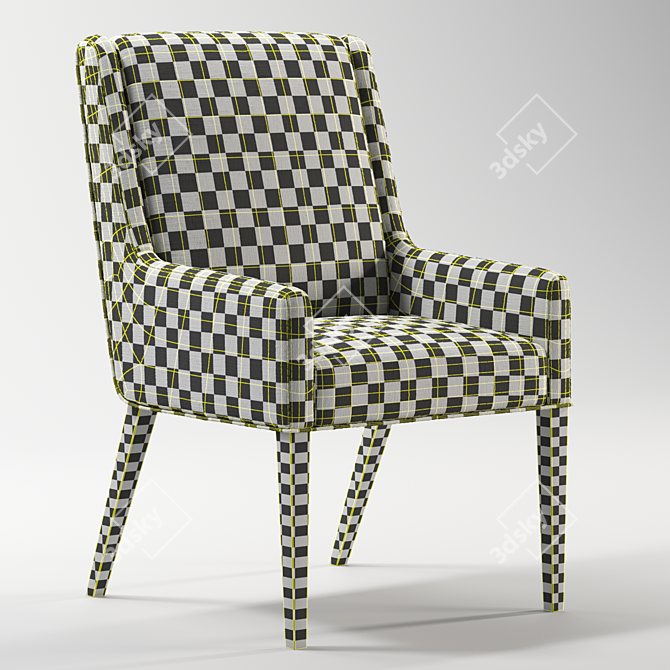 Elegant Clemens Dining Chair 3D model image 3