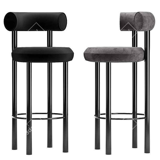 Luxury Tom Dixon Fat Bar Stool 3D model image 2