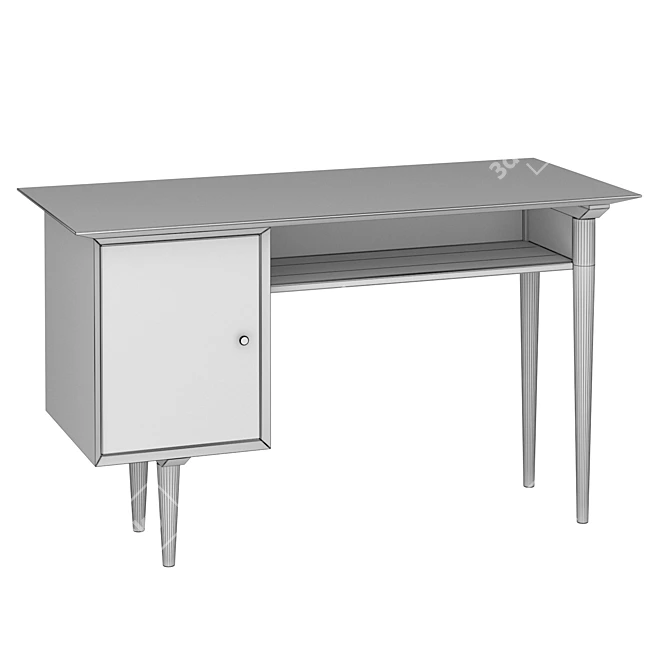 Quilda Compact Writing Desk 3D model image 2