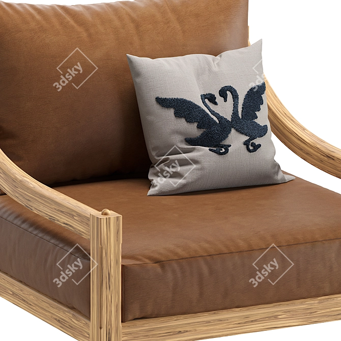 Coco Republic Penthurst Leather Armchair 3D model image 3