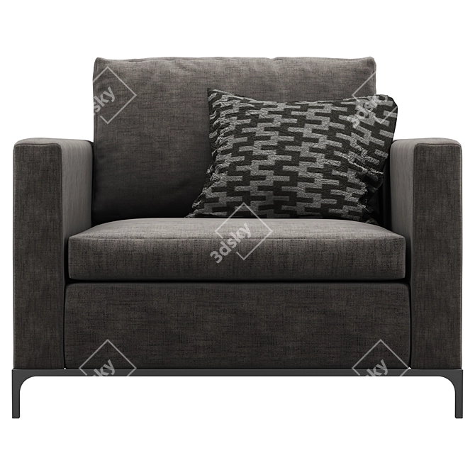 Sonder Living Lauren Armchair - Nina Stone 3D model image 4