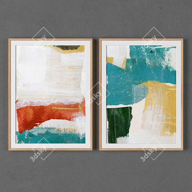 2-Piece Framed Texture Collection 3D model image 1