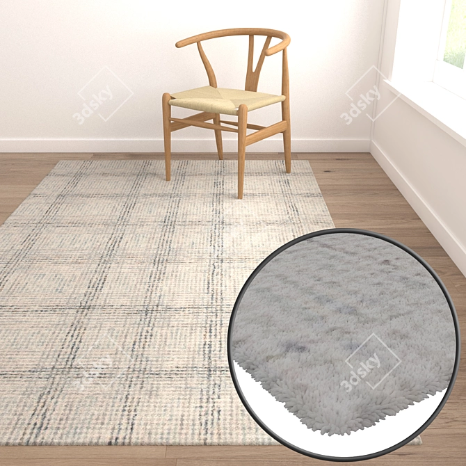 Deluxe 3-Piece Carpet Set 3D model image 5