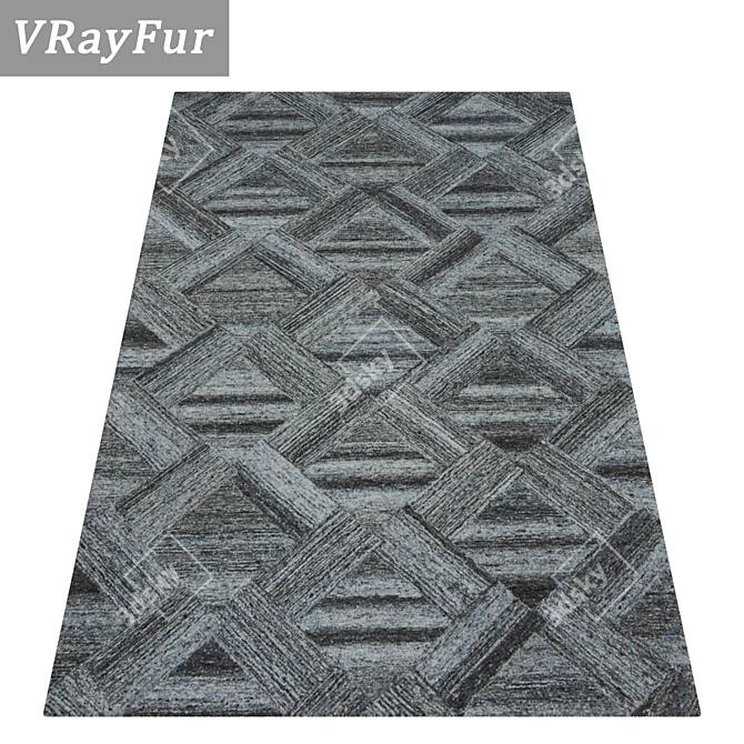 Versatile Carpet Set with High-Quality Textures 3D model image 2