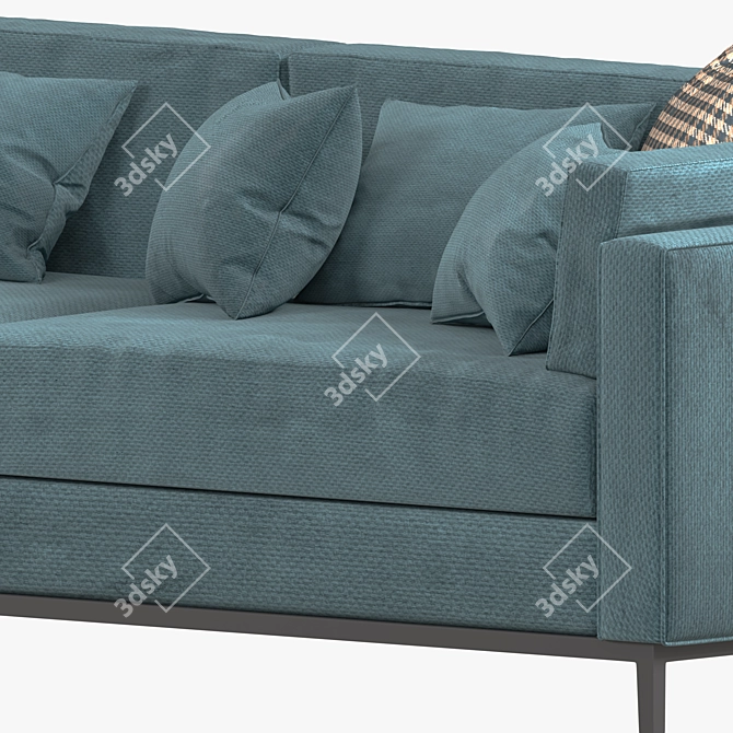 Modern 3-Seater Sofa - 260cm 3D model image 3