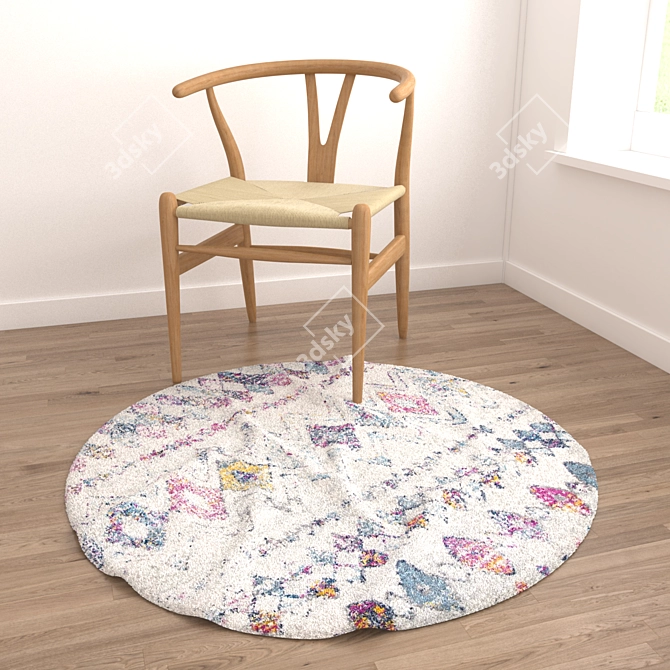 Versatile Round Carpets Set 3D model image 4