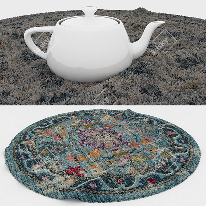 Versatile Round Carpets Set 3D model image 3