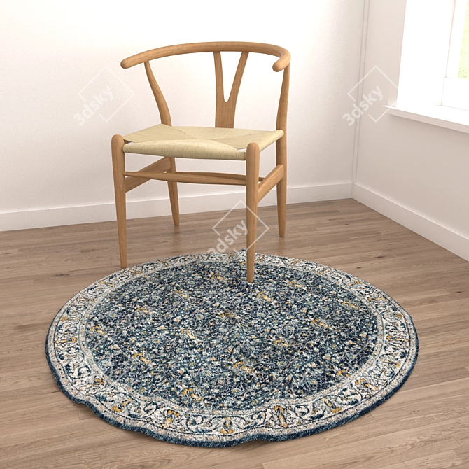 Versatile Round Carpets Set 3D model image 4