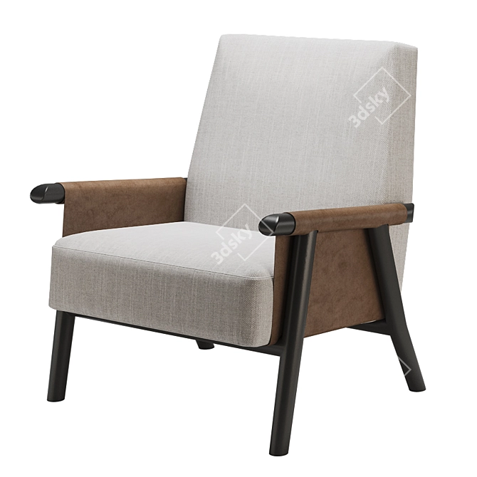 Elegant Voluto Armchair: Christian Liaigre 3D model image 1