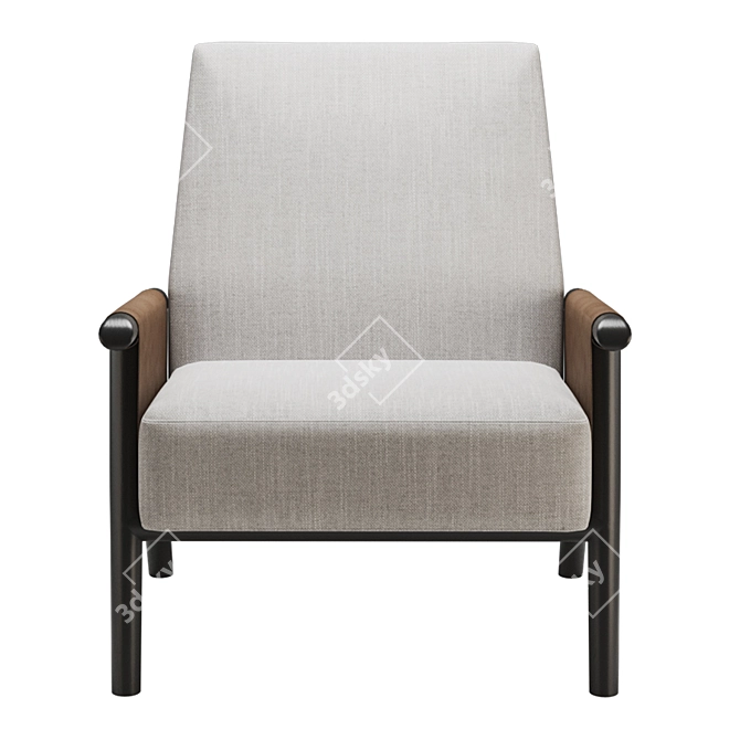 Elegant Voluto Armchair: Christian Liaigre 3D model image 2