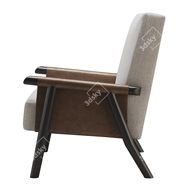 Elegant Voluto Armchair: Christian Liaigre 3D model image 3