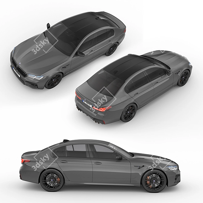 2021 BMW M5: High-Quality, Realistic 3D Model 3D model image 2