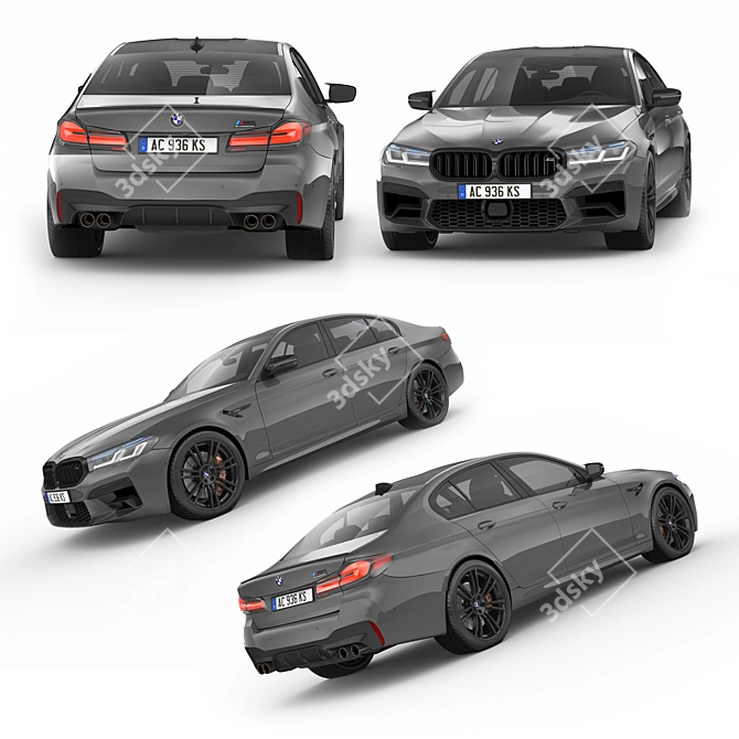 2021 BMW M5: High-Quality, Realistic 3D Model 3D model image 3