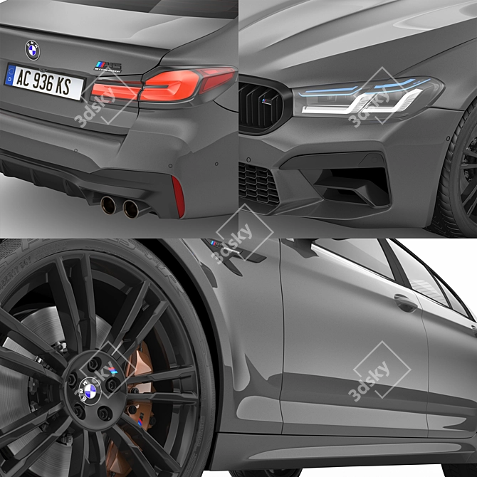 2021 BMW M5: High-Quality, Realistic 3D Model 3D model image 4