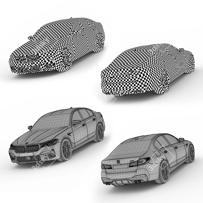 2021 BMW M5: High-Quality, Realistic 3D Model 3D model image 5