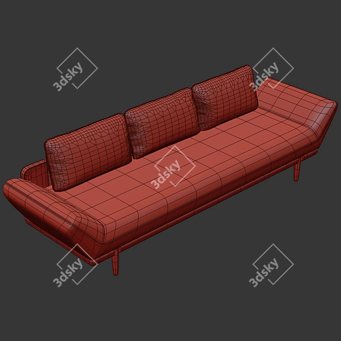 Introducing the Luxe Canyon Sofa 3D model image 2