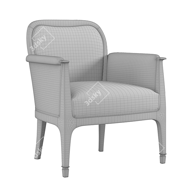 Stylish Alfred Grenander Armchair 3D model image 5