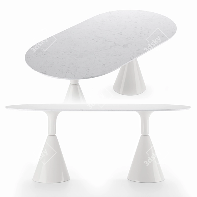 Luxury Marble Dining Tables: Pion Collection 3D model image 3