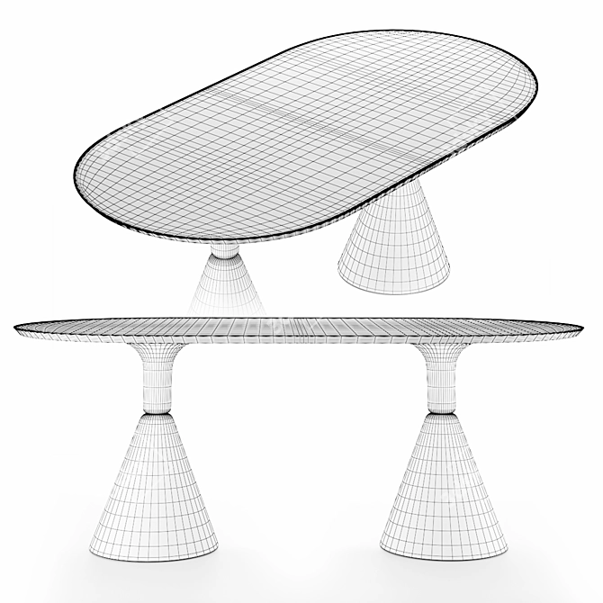 Luxury Marble Dining Tables: Pion Collection 3D model image 4