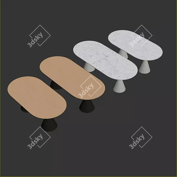 Luxury Marble Dining Tables: Pion Collection 3D model image 5