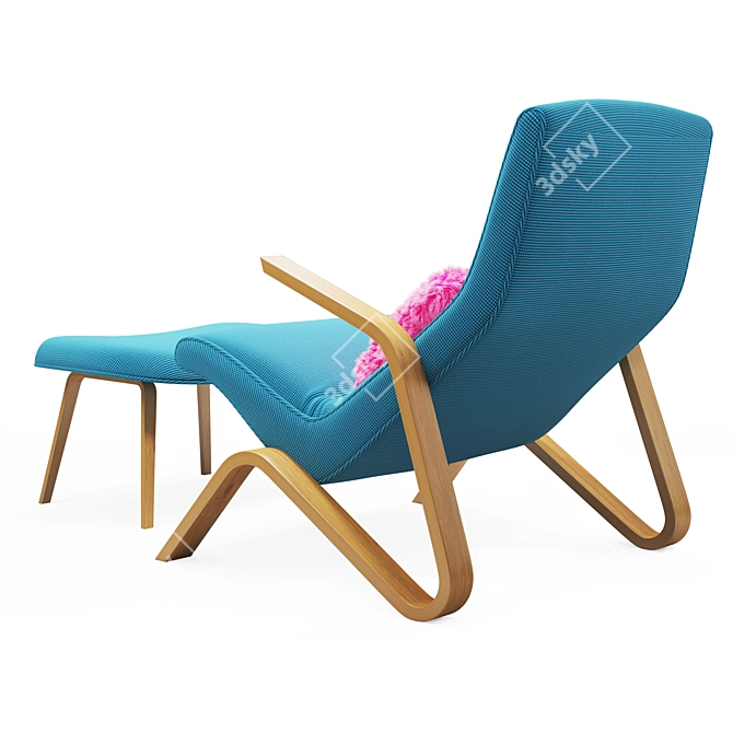 Sleek Saarinen Grasshopper Chair 3D model image 2