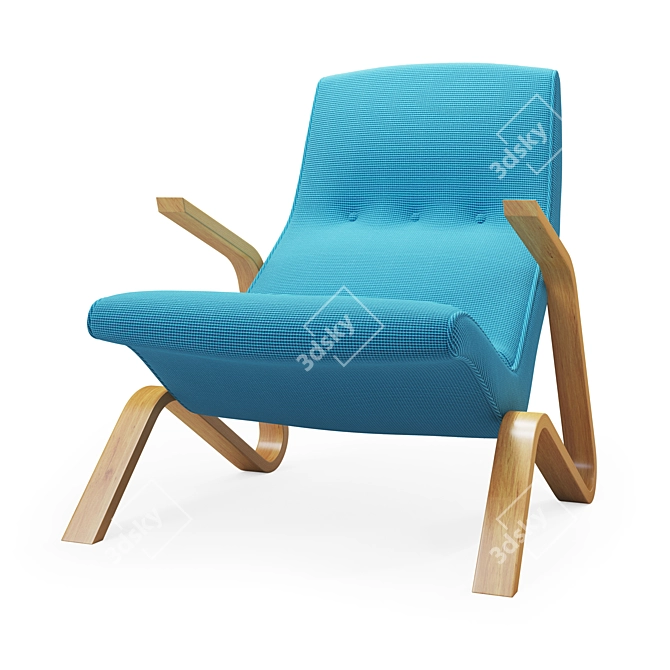 Sleek Saarinen Grasshopper Chair 3D model image 3