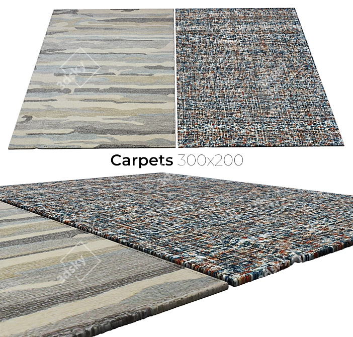 Elegant Interior Carpets 3D model image 1