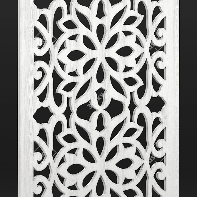 Decorative Carved Panels Set 3D model image 5