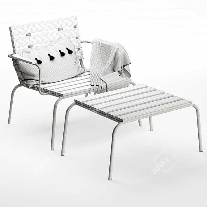 Buckley Acacia Patio Chair | Outdoor Garden Seating 3D model image 2