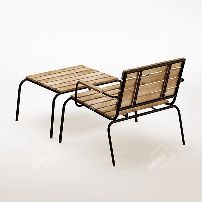 Buckley Acacia Patio Chair | Outdoor Garden Seating 3D model image 5