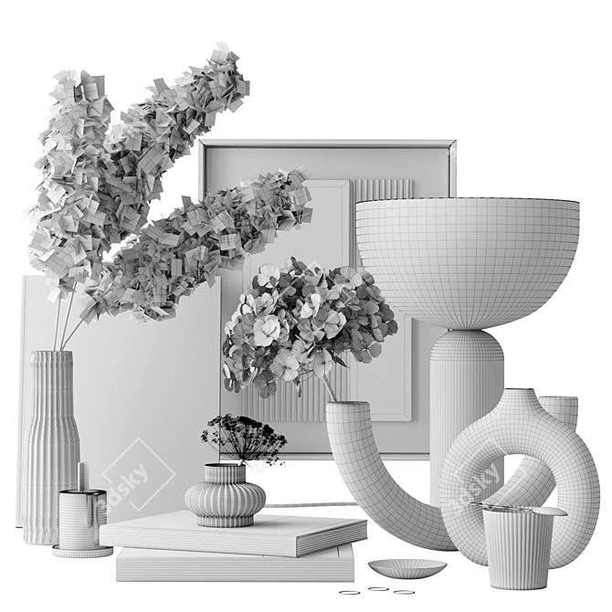 Minimalismo Book & Decor Set: 3ds max, FBX, Previews, Maps 3D model image 3