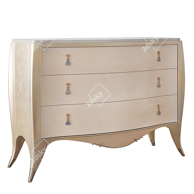 Elegant Faux Ray Me Console 3D model image 1