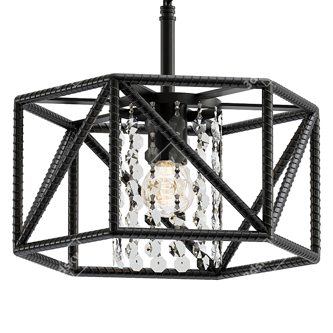 Industrial Reinforcement Pendant Light 3D model image 1