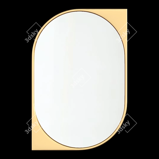 Refined Cat Eye Metal Mirror 3D model image 1