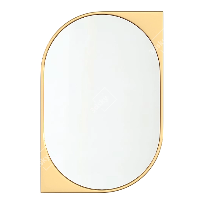 Refined Cat Eye Metal Mirror 3D model image 2