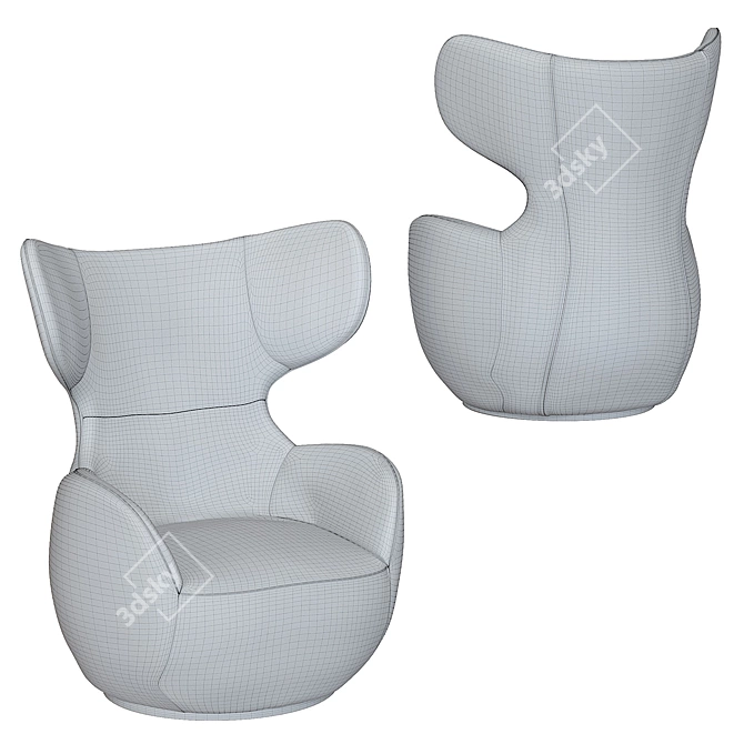 Modern Swivel Chair: Elroy 3D model image 9