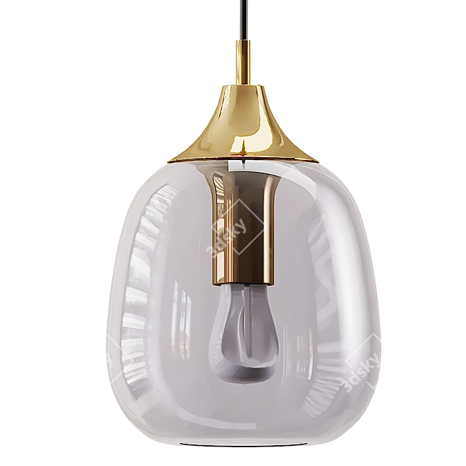 Elegant Temple Pendant Light 3D model image 2