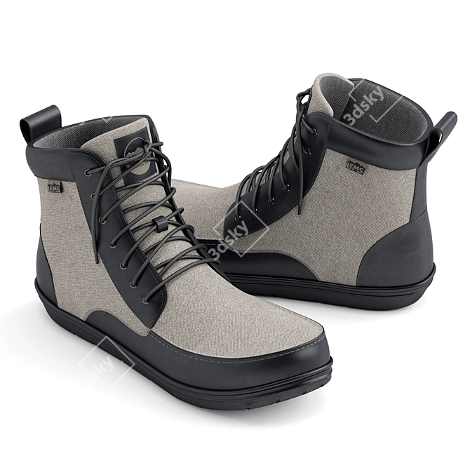 Lems Boulder Boot: Lightweight Comfort for Men 3D model image 4