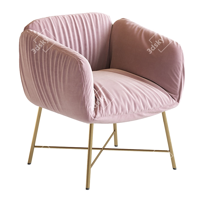 Elegant Jolie Armchair 3D model image 3