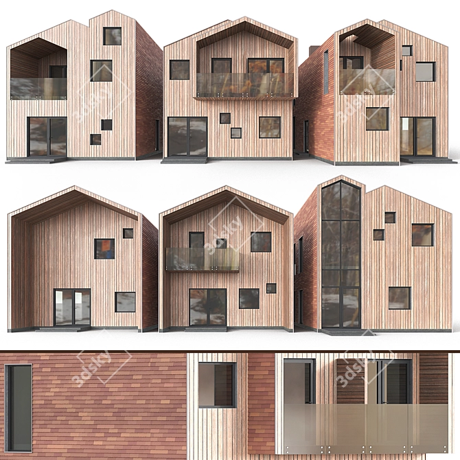 Eco-Friendly Barn Houses for Sale 3D model image 1