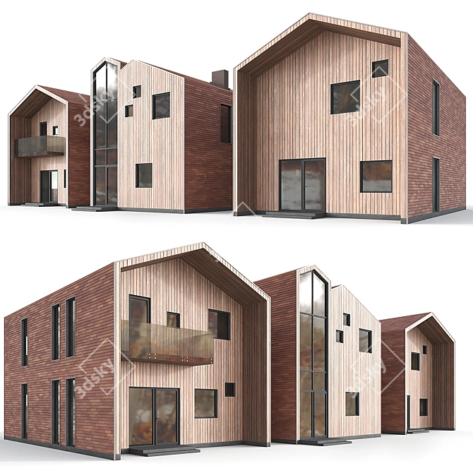 Eco-Friendly Barn Houses for Sale 3D model image 3