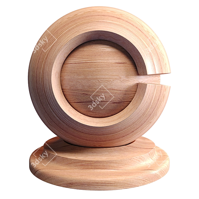 Versatile Veneered Wood Material 3D model image 1