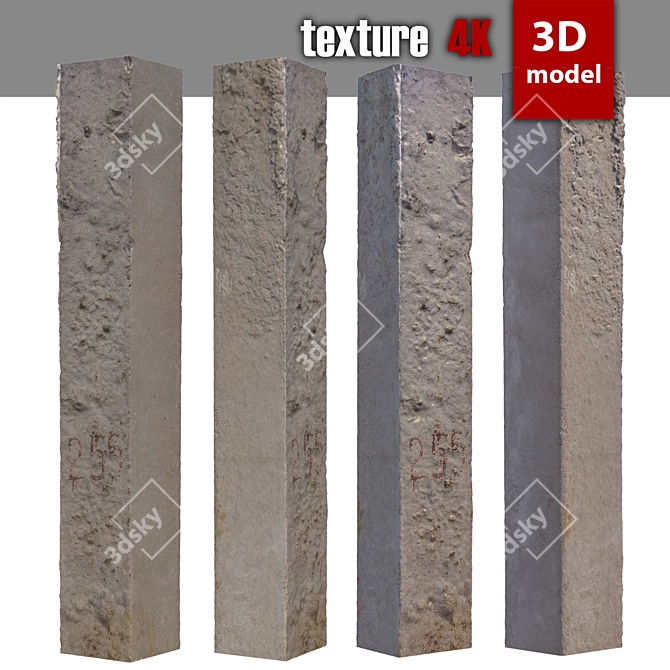 High Detail 3D Column 3D model image 1