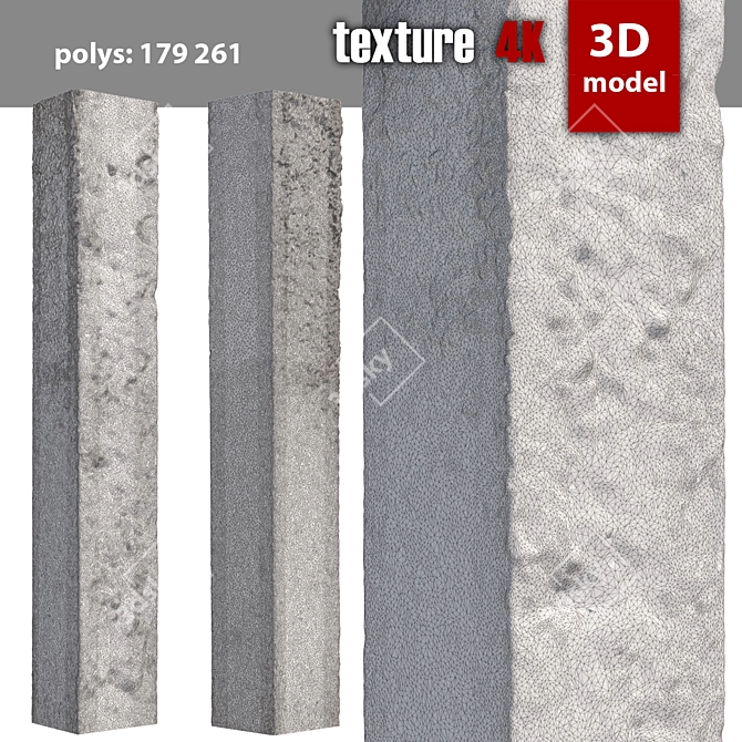 High Detail 3D Column 3D model image 4