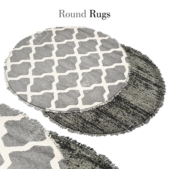 Round Rug 8: Luxurious and Durable 3D model image 1