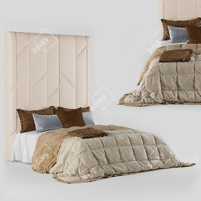 Elegance Redefined: Boca do Lobo Bed 3D model image 1