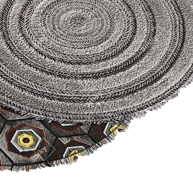 Russian Round Rug: 138 736 Polys 3D model image 2