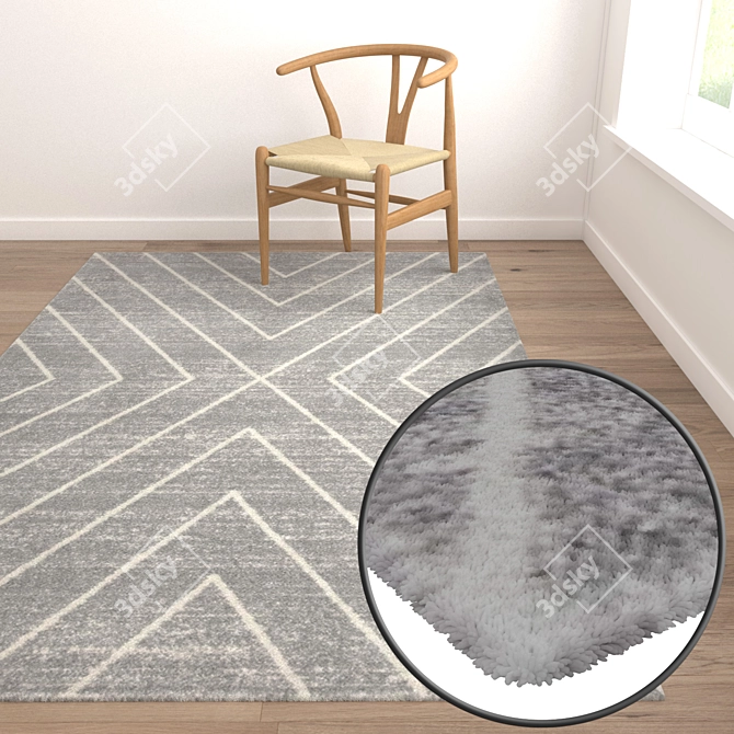 Luxury Carpet Set - High-Quality Textures 3D model image 5