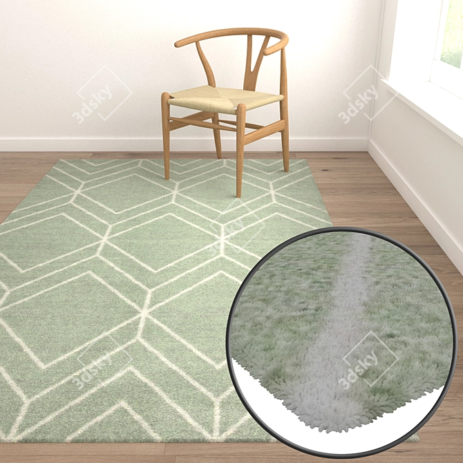 Luxury Carpet Set - High-Quality Textures 3D model image 5